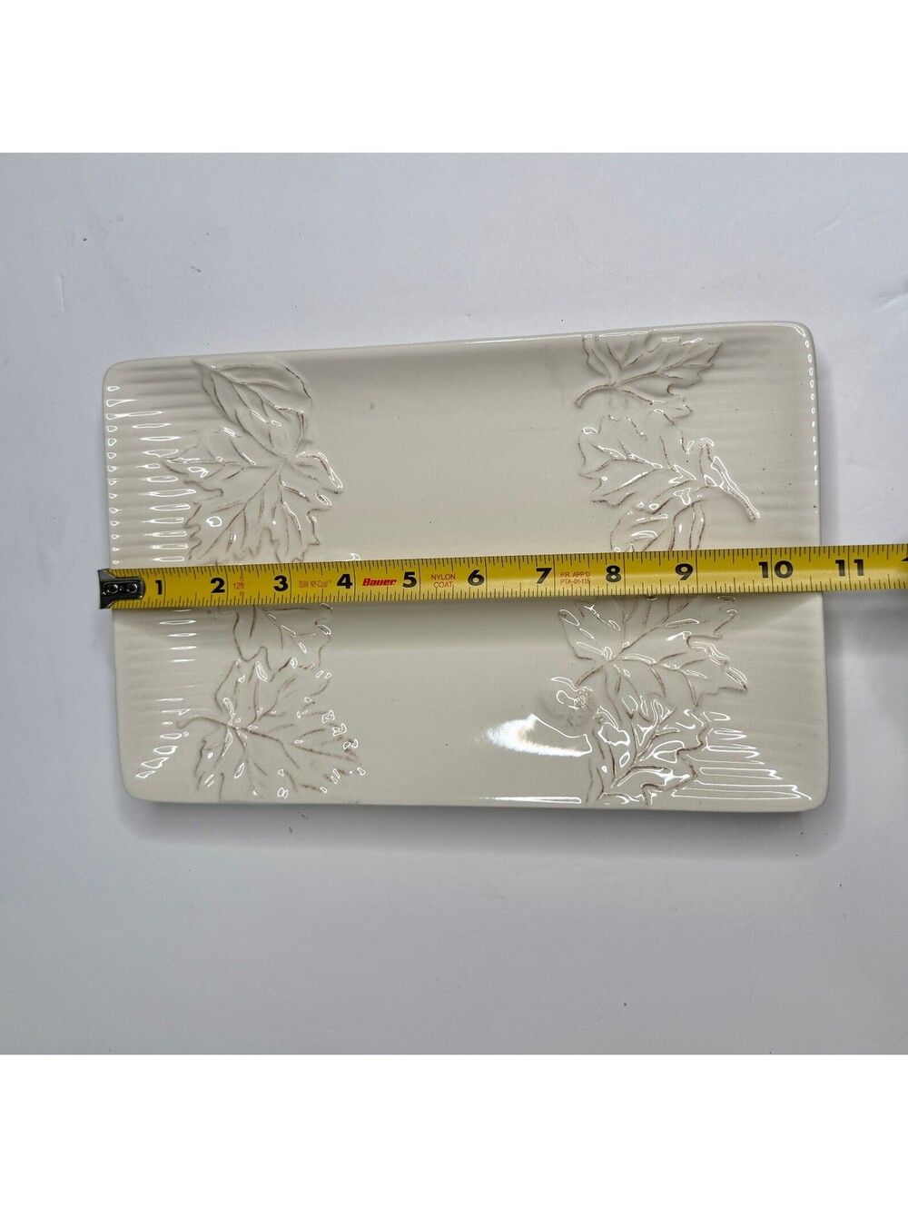 Hallmark Poinsettia Rectangular Ceramic Holiday Serving Platter - Picture 4 of 4